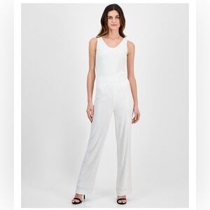 🆕Anne Klein Women's Sequin High-Rise Wide-Leg Pants